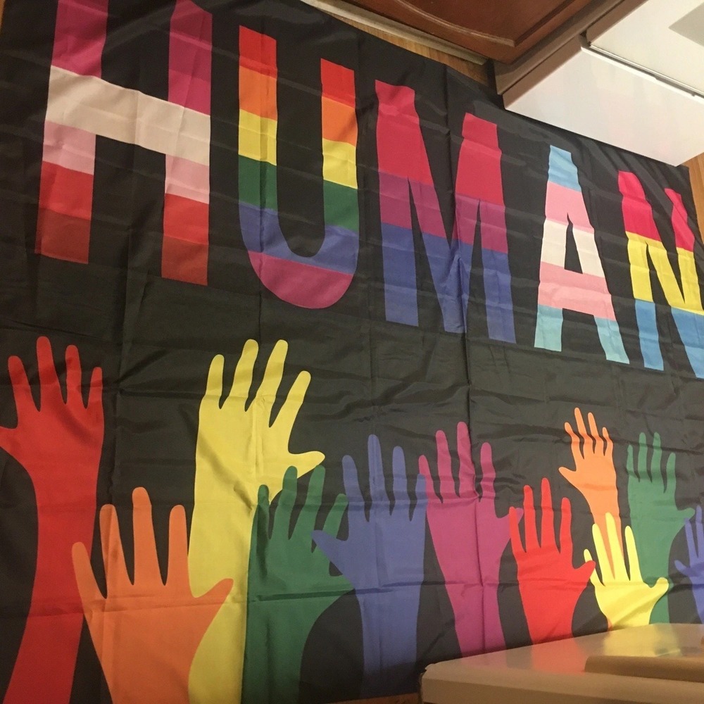 Equality Garden Flag Banner Human Hands Peace Love Sign 60"x80" X-Large - Picture 1 of 9